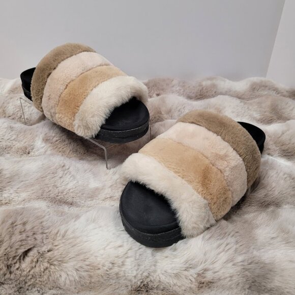 Roam Prism Slippers Faux Fur Cream - Picture 3 of 9
